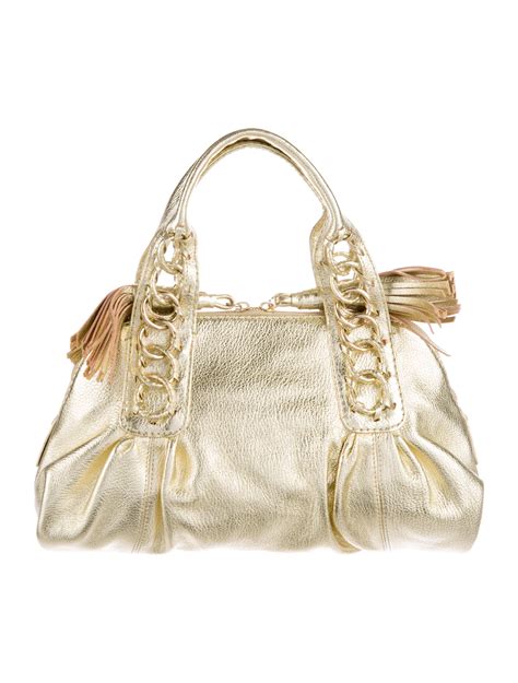 metallic designer handbags